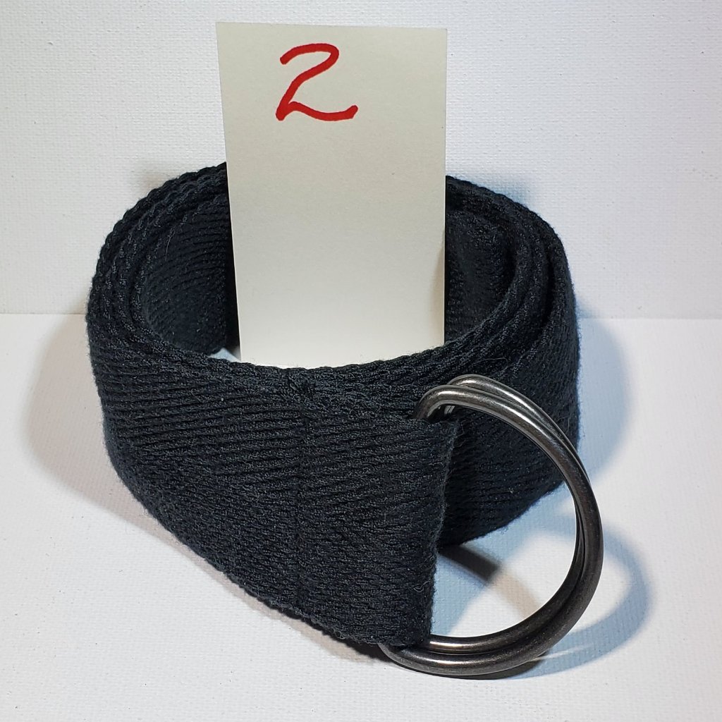 DRing Woven BeltBlackOverall Length 44 Inches Width 15 InchesNwotNo 2